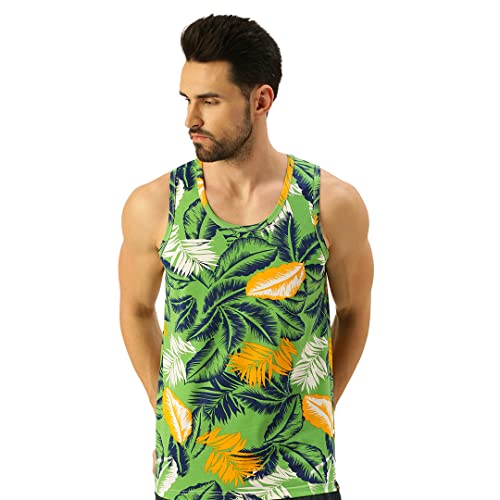 Image of Veirdo Men's Cotton Printed Regular Fit Vest