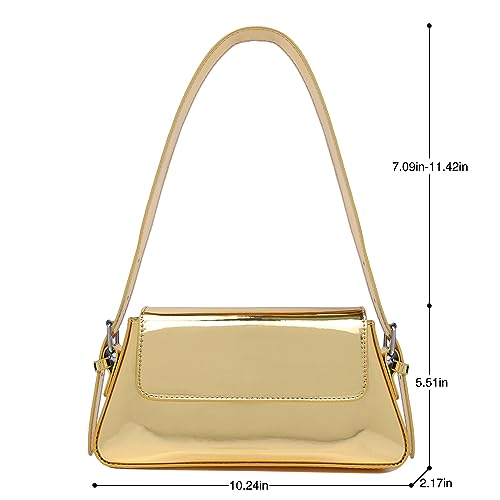 Bolso pequeño de hombro para mujer, elegante y brillante miniatura 7