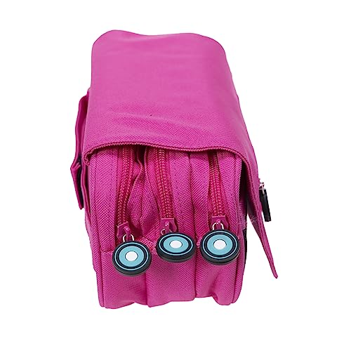 Miniatura 2 de Grafoplás Estuche Escolar Tres Compartimentos Con Solapa Fucsia Bits Bobs Colores Vivos 23x10x10cm Incluye Horario Y Zona Identificación