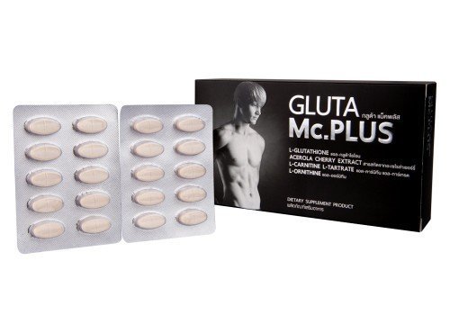 Poppular Top Thailand Gluta Mc Plus for Perfect Men Sexy with Best Gluta Whitening Skin Men 1 Box 20 Capsule