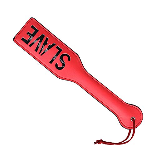 Venesun Faux Leather Slave Spanking Paddle For Sex Play, 12.8Inch Total Length Paddle For Adults, Red #TOP2