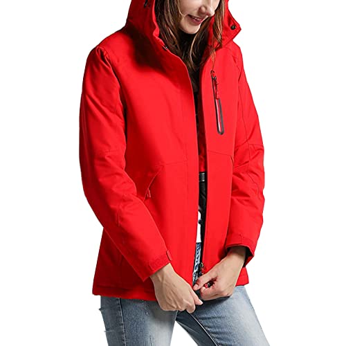 Women's Long Raincoat With Hood Outdoor Lightweight Windbreaker Rain Jacket Waterproof #TOP9