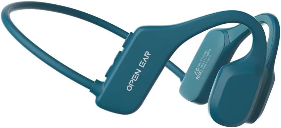 Hiteblaz Bone Conduction Headphones Bluetooth Wireless Running Headphones, Open Ear Earphone, 6H Playtime, Clear Call, IP55 Waterproof Headsets Cycling Headphones for Running, Workout X1(Blue)