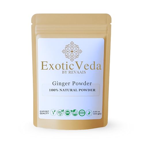 Exotic Veda Ginger Powder | 100% Pure & Natural | No Additives, No Preservatives | 100g Pack