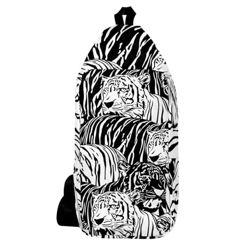 Sac à dos à bandoulière tigre multicolore Wild Life pour homme et femme