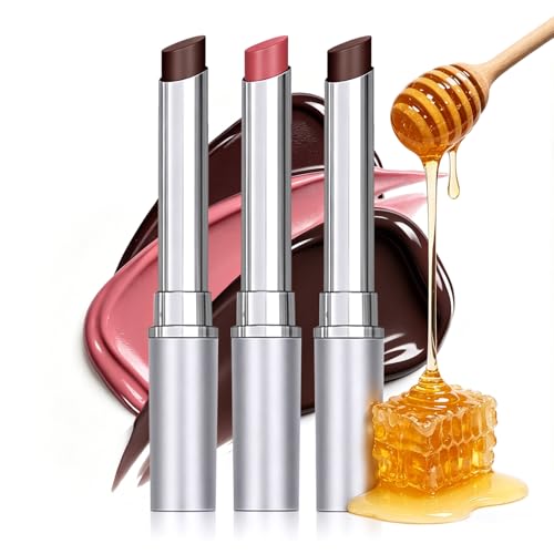 Tinted Lip Balm for Dry Lips 3PCS Sheer Moisturizing & Hydrating Lip Balm Set Nourishing Lightweight Natural Honey Lipstick Universal Flattering Glossy Finish Vegan for All Skin Tones