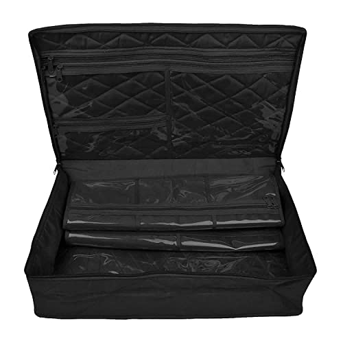 Yazzii Carry All Organizer Tote – Ultimate Craft Storage Bag With 20 Pockets For Quilting Supplies, Sewing Notions, Embroidery & More - Black #TOP5