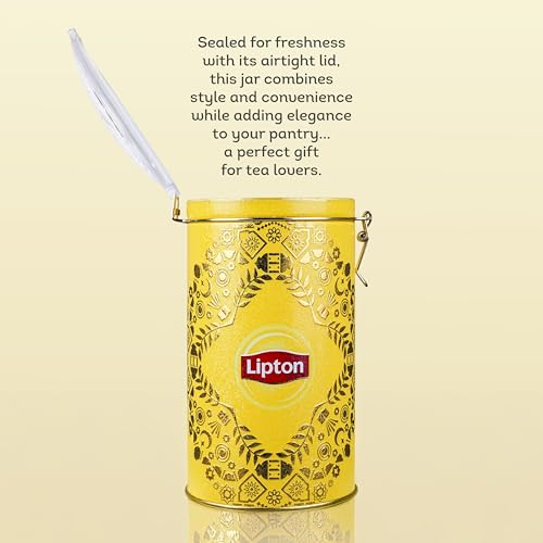 Image of Lipton Yellow Label International Blend | Gift Jar | Loose Black Tea | Bold & Rich Flavor | For Tea Lovers | Jar of Joy | 430g