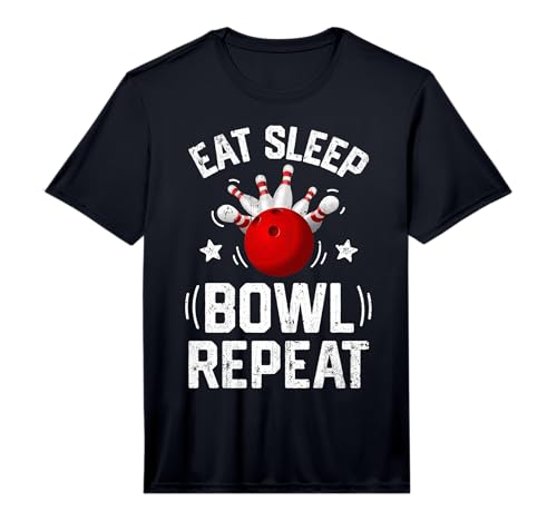 Eat Sleep Bowl Repeat T Shirt Bowling Bowlers Funny Gifts Performance T-Shirt
