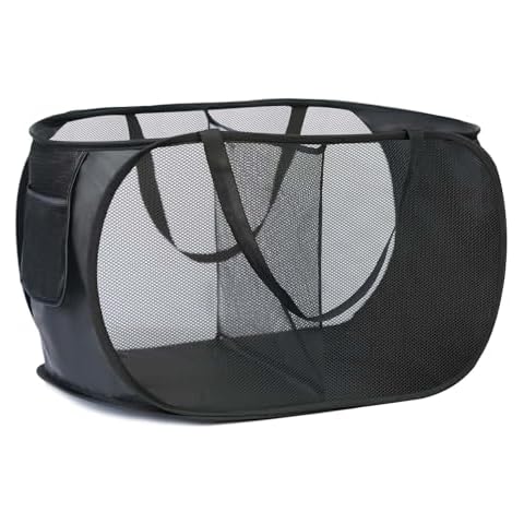 KIAYOO Collapsible Laundry Basket with 2 Compartments Cover