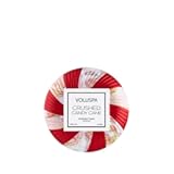 Crushed Candy Cane&comma; Mini Tin Candle&comma; 4 oz&comma; 25 Hour Burn Time&comma; Coconut Wax for Clean Burning&comma; Handcrafted in The USA