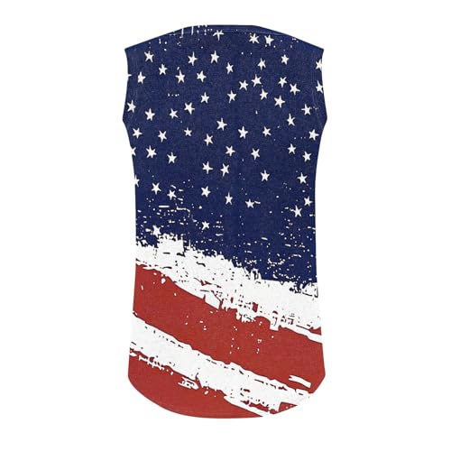 American Flag Tank Tops for Girls 4th of July Graphic Vest Patriotic Summer Sleeveless Shirts Independence Day Tops4