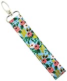 Blue Rosa Rifle Paper Co. Wristlet Keychain for Women | Pretty Floral Accessories | Key Fob | Wrist