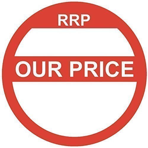 Audioprint Ltd. 1000 Pack of RRP/Our Price Stickers Red 45mm - Blank Price Labels