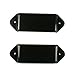 (E88) a Set of 2 P-90 Dog-ear guitar Pickup Covers Black,Polepiece holes undrilled