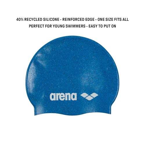Image of Arena Classic Junior Silicone Unisex Swim Cap for Girls and Boys Comfortable Durable Kids' Pool Bathing Cap