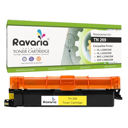 Image of TN 269 Compatible Toner Cartridge for Brother HL L3280CDW HL L3220CDW MFC L3760CDW DCP L3560CDW Printer (TN 269 Yellow Toner Cartridge Pack of 1)