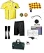 Referee Soccer Package Flag Whistles Duffel Bag Yellow Jersey Short Size: Large