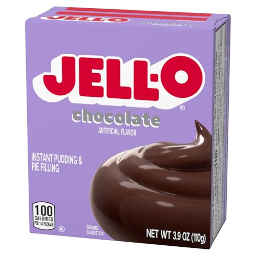 Image of Jell-O Instant Pudding & Pie Filling Mix, Chocolate Flavor, Smooth & Creamy Dessert for Baking, Pies & No-Bake Recipes, 3.9 oz (Pack of 24)