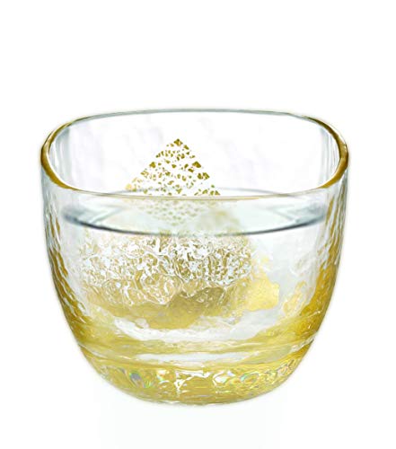 Toyo Sasaki Glass 10797 Japanese Sake, Shochu Glass, Edo Glass, Yachiyo Kiln, Gold, 2.0 fl oz (65 ml)