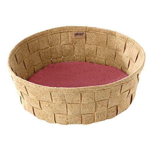 Caminha para Cães e Gatos, Alklin Pet, Bege/Rosa