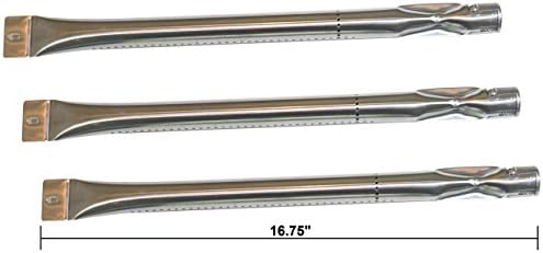 (3 pack) Stainless Steel Burner Replacement for Select Kenmore and Master Forge Gas Grill Models