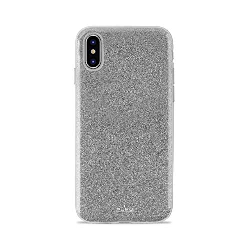 Puro – Coque à Paillettes Flexible, série Shine pour Apple iPhone XS Max - Rose