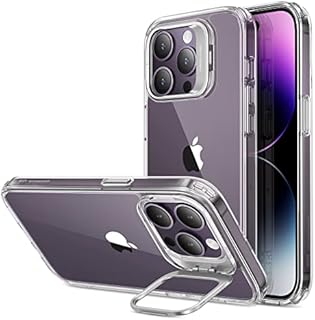 ESR Classic Kickstand Case Compatible with iPhone 14 Pro Case, Clear Case with Stand, Military-Grade Protection, Built-In Camera Ring Stand, Scratch-Resistant Acrylic Back, Clear