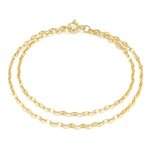 KHFGDS 14K Gold Bracelets for Women Gold Chain...
