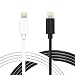 ZeroLemon Mfi Lightning Cable[Apple MFi Certified],10ft/3m[2-Pack]Lightning to USB Durable and Sync Charging Cable for iPhone X iPhone 8 iPhone 8 Plus and More– PVC White+Black