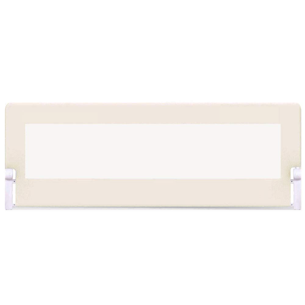 Barandilla de Cama para bebé, Protector de Cama, 1 Unidad, abatible 180 Grados, para bebés y niños pequeños, Color Beige, 200 x 68 cm.