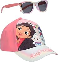 Gabby's Dollhouse Sonnenbrille & Baseballkappe | Kinder-Accessoires-Set Leichter Sonnenhut & UV400-Sonnenbrille für den Sommerurlaub am Strand | Geschenkset für Gabby's Dollhouse-Fans
