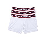 Tommy Hilfiger Men's 3-Pack Cotton Stretch Boxer Brief White Medium