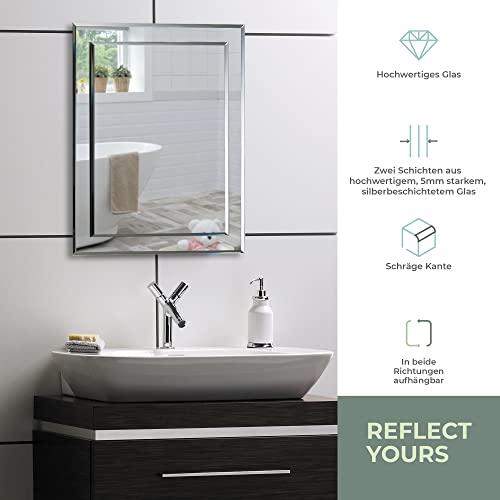 Rechteckiger Badspiegel mit modernem Design für das Badezimmer