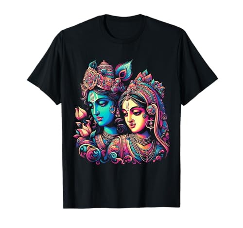 Seigneur Shri Krishna Radha Rani Radhika Krishna Amoureux T-Shirt