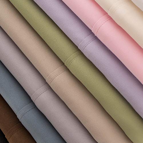 Luxurious MALOUF Microfiber Bed Sheet Set - Queen Size - White