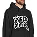 Pillarzh Mens Fashion Walk Hoodie Print Loded Diper Long Sleeve S Black