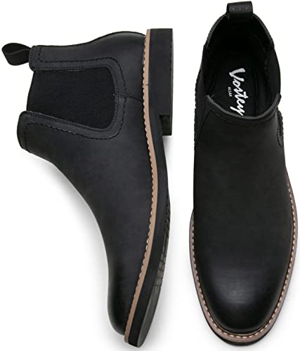 Vostey Chelsea Boots Men Casual Dress Boots Black Ankle Classic Slip On Boots For Men(Bmy8043 Blacknubuck 10.5) #TOP6