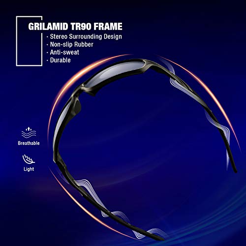 image for TOREGE Polarized Sports Sunglasses for Man Women Cycling Running Fishi