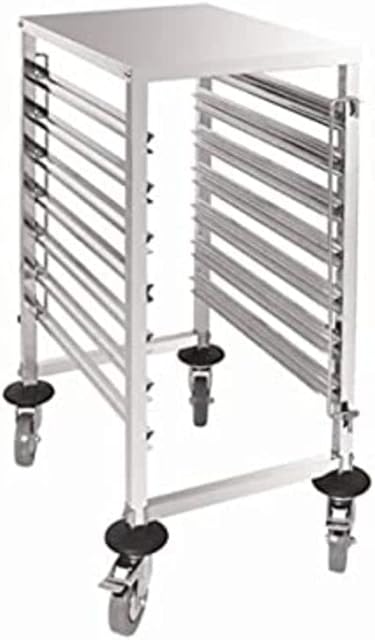 Vogue GG498 Gastronorm Racking Trolley 7 Level 900X380X557mm Catering, Silver