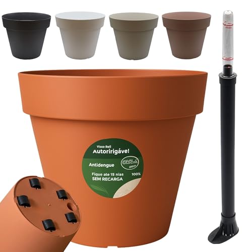 Kit Vaso Bari Autoirrigável com Rodinhas