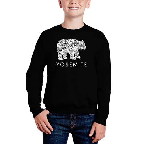 Yosemite Bear - Boy's Word Art Crewneck Sweatshirt