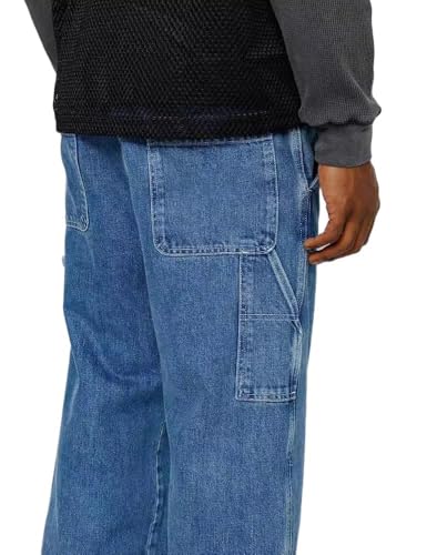 Kinghua Mens Baggy Jeans Casual Loose Fit Wide Leg Skater Denim Pants4