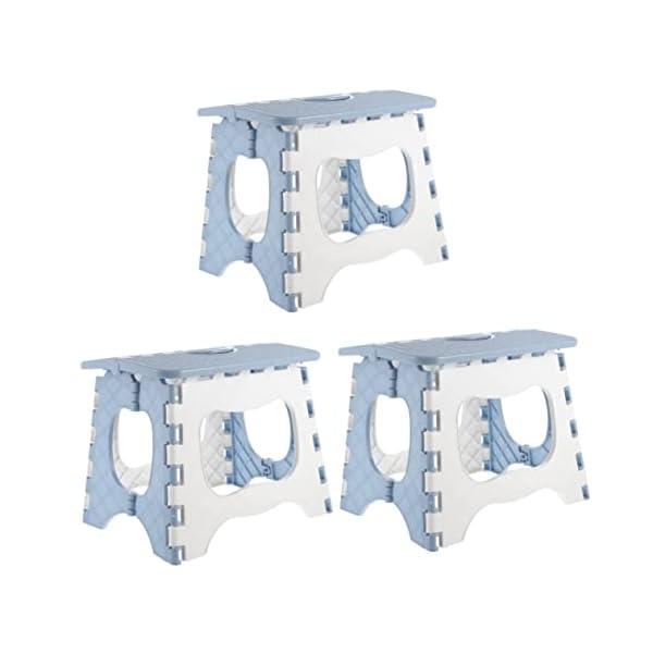 CLISPEED 3pcs Folding Chairs Portable Foot Stool Anti- Skid Step Stool Bathroom Stool Stools for Kids Folding Step Stools for Adults Folding Stools for Adults Portable Home Stool Grey Light