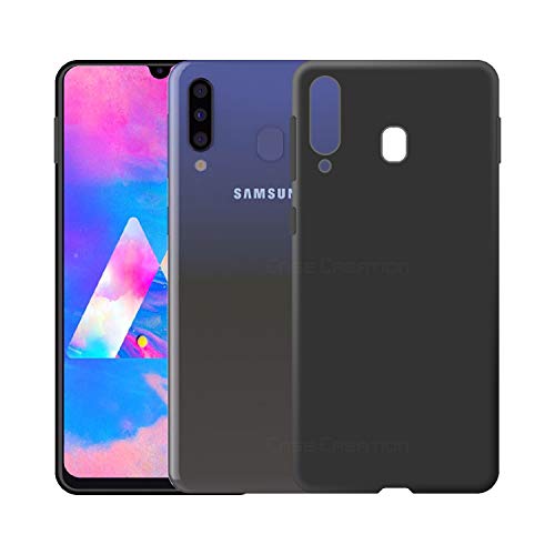 Image of Case Creation Luxurious OG Series for Samsung Galaxy M30 Case Cover,Anti-Dirty Slim Case Frosted Matte Cute Candy TPU Raised Bezel (Splash of Color) Back Cover for Samsung M30 -Black