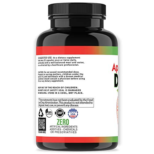 Angry Supplements Apple Cider Detox, Weight Loss Cleanse for Men and Women, Maximum Strength Formula for Improved Digestion, Heart Health, All-Natural Diet Aid (1-Bottle) - Image 5