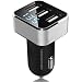Produktbild SUNGOLDPOWER 12V/24V 3 USB Ausgang DC 5V 3.1A KFZ Ladekabel Auto Ladegerät Strom Zigarettenanzünder Adapter mit Digitalanzeige Car Charger für iPhone, iPods, iPad, Samsung Galaxy Note, Android / Windows Smart Handys, GPS, Tablets und mehr