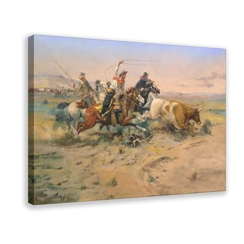 Impression sur toile de Charles Marion Russell pour sublimer votre décoration de bureau