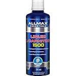 AllMax Nutrition Liquid L-Carnitine 1500 Miligrams, Blue Raspberry, 16 oz (473 ml)