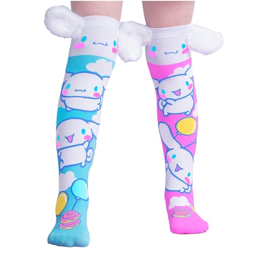 MADMIA Cinnamoroll Knee-High Socks Colorful Dress-Up Socks for Toddlers Ages 35 Fun Crazy Sock Day Gift